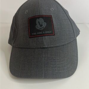 Disney‎ Mickey Mouse Gray Hat – “The One & Only” Embroidered Cap – OS – NWT